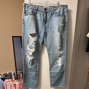 Frame Denim Light Blue Distressed Women's Jeans